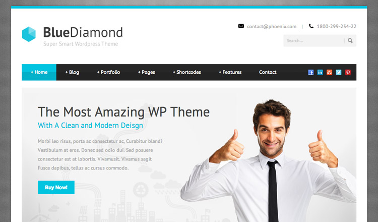 Blue Diamond WordPress Theme Blue Diamond - Best Business WordPress Theme 2021