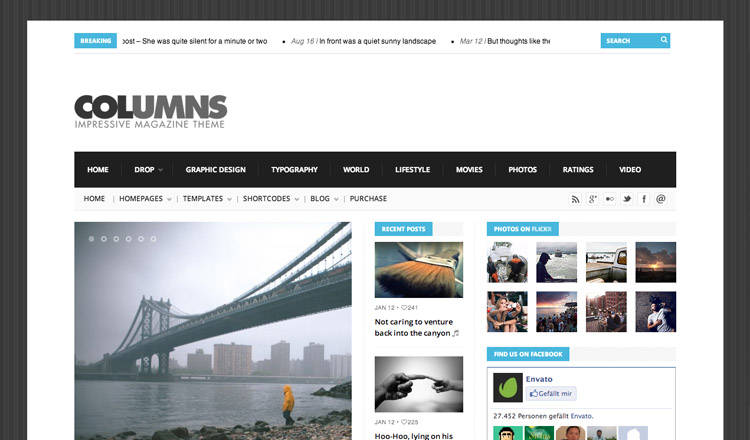 Columns - Best Magazine WordPress Theme 2013